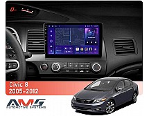 Штатна магнітола AMS MOSS M3 4+32 Gb Honda Civic 8 FK FN FD 2005-2012 10"