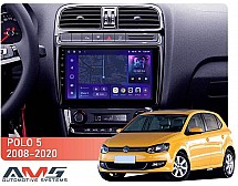 Штатна магнітола AMS MOSS M3 4+32 Gb Volkswagen POLO 5 2008-2020 (F1) 9"