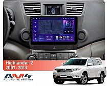 Штатна магнітола AMS MOSS M3 4+32 Gb Toyota Highlander 2 XU40 2007-2013 (F1) 10"
