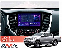 Штатна магнітола AMS MOSS M3 4+32 Gb Mitsubishi L200 5 2015-2019 Manual air conditioning (F1) 9"