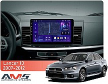 Штатна магнітола AMS MOSS M3 4+32 Gb Mitsubishi Lancer 10 CY 2007-2012 (A) 10"