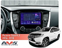 Штатна магнітола AMS MOSS M3 4+32 Gb Mitsubishi Pajero Sport 3 2016-2018 9"