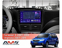 Штатна магнітола AMS MOSS M2 4+32 Gb Subaru Forester 3 SH 2007-2013, Impreza GH GE 2007-2011 9"