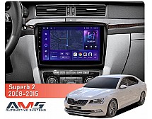 Штатна магнітола AMS MOSS M3 4+32 Gb Skoda Superb 2 B6 2008-2015 10"