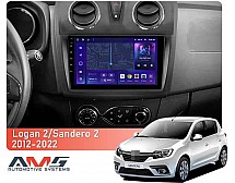 Штатна магнітола AMS MOSS M3 4+32 Gb Renault Logan 2 2012-2022, Sandero 2 2013-2022 (F2) (A) 9"
