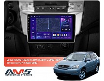 Штатна магнітола AMS MOSS M3 4+32 Gb Lexus RX300 RX330 RX350 RX400H, Toyota Harrier 2003-2009 9"