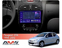 Штатна магнітола AMS MOSS M3 4+32 Gb Peugeot 206 1998-2012 9"