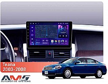 Штатна магнітола AMS MOSS M3 4+32 Gb Nissan Teana J31 2003-2008 (F1) 9"