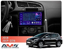 Штатна магнітола AMS MOSS M3 4+32 Gb Peugeot 3008 1 2009-2016 (F2) 9"