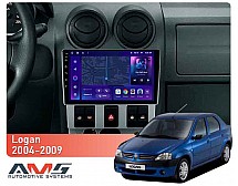 Штатна магнітола AMS MOSS M3 4+32 Gb Renault Logan 1 2004-2009 9"
