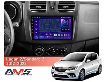 Штатна магнітола AMS MOSS M3 4+32 Gb Renault Logan 2 2012-2022, Sandero 2 2013-2022 (F1) (B) 9"