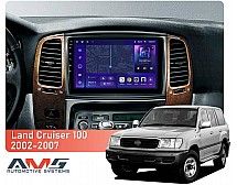 Штатна магнітола AMS MOSS M3 4+32 Gb Toyota Land Cruiser LC 100-B 2002-2007 (C) 10"