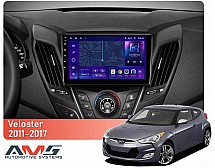Штатна магнітола AMS MOSS M3 4+32 Gb Hyundai Veloster FS 2011-2017 (B) 9"