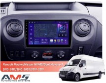 Штатна магнітола AMS MOSS M3 4+32 Gb Renault Master 2010-2019 / Nissan NV400 2010-2020 / Opel Movano 2 2010-2019 (F1) 10"