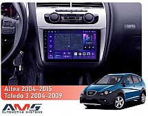 Штатна магнітола AMS MOSS M3 4+32 Gb Seat Altea 5P (Left hand drive) 2004-2015 9"