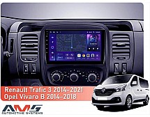 Штатна магнітола AMS MOSS M3 4+32 Gb Renault Trafic 3 2014-2021 / Opel Vivaro B 2014-2018 9"