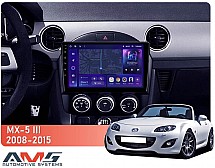 Штатна магнітола AMS MOSS M3 4+32 Gb Mazda MX-5 3 NC 2008-2015 9"