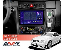 Штатна магнітола AMS MOSS M3 4+32 Gb Mercedes-Benz CLK-Class C209 A209 2002-2005 (F2) 9"