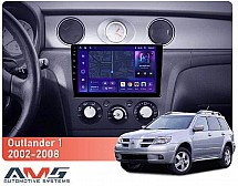 Штатна магнітола AMS MOSS M3 4+32 Gb Mitsubishi Outlander 1 2002-2008 (F2) 9"