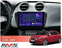 Штатна магнітола AMS MOSS M3 4+32 Gb Seat Ibiza 6J 2008-2015 9"