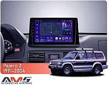 Штатна магнітола AMS MOSS M3 4+32 Gb Mitsubishi Pajero 2 V30 V40 V20 1991-2004 9"