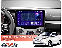 Штатна магнітола AMS MOSS M3 4+32 Gb Peugeot 108/Toyota Aygo B40 2014-2021 (F2) 9"