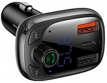 FM-трансмітер Baseus T typed S-13 wireieless MP3 car charger (PPS Quick Charger-EU) Black