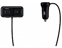 FM-трансмітер Baseus T typed S-16 wireieless MP3 car charger (Emglish Version) Black