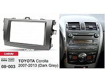 Перехідна рамка Sigma CARAV 08-003 2-DIN для Toyota Corolla 2007-13 (dark grey)