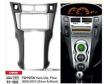 Перехідна рамка Sigma CARAV 11-100 2-DIN для Toyota Yaris,Vitz, Platz 2005-10 (Silver & Black)