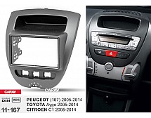 Перехідна рамка Sigma CARAV 11-167 2-DIN для PEUGEOT (107) 2005-2014 / Toyota Aygo 2005-2014 / CITROEN C