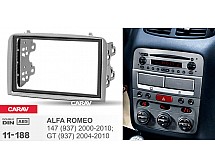 Перехідна рамка Sigma CARAV 11-188 2-DIN для Alfa Romeo 147 2000-2010, GT 2004-2010