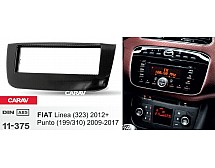 Перехідна рамка Sigma CARAV 11-375 2-DIN для FIAT Punto (199/310) 2009-2017; Linea (323) 2012-17