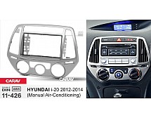 Перехідна рамка Sigma CARAV 11-426 2-DIN для Hyundai i-20 2012-14 (без клімат-контролю)