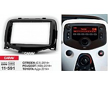 Перехідна рамка Sigma CARAV 11-591 2-DIN для PEUGEOT (108) 2014+ / Toyota Aygo 2014+ / CITROEN C1 2014+