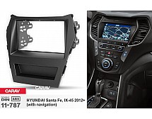 Перехідна рамка Sigma CARAV 11-787 2-DIN для Hyundai Santa Fe, IX-45 2012+ (з навігацією)