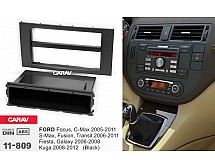 Перехідна рамка Sigma CARAV 11-809 2-DIN для Ford Focus, Transit, C-Max, S-Max, Fusion, Fiesta, Galaxy, Kuga