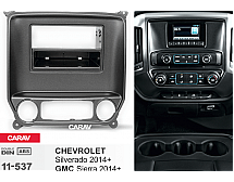 Перехідна рамка Sigma CARAV 11-537 2/1-DIN для CHEVROLET Silverado 2014+ / GMC Sierra 2014+ (with pock