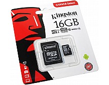 Карта памяти Kingston MicroSDHC 16Gb UHS-I Class10 Canvas Select (SDCS/16GB)