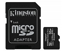 Карта памяти MicroSDHC 32Gb UHS-I Class10 Kingston Canvas Select Plus R100Mb/s+SDадаптер(SDCS2/32GB)