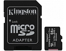 Карта памяти MicroSDXC 64Gb UHS-I Class10 Kingston Canvas Select Plus R100Mb/s+SDадаптер(SDCS2/64GB)