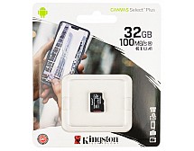 Карта памяти MicroSDHC 32Gb UHS-I Class10 Kingston Canvas Select Plus R100Mb/s (SDCS2/32GBSP)