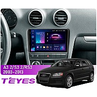 Штатна магнітола Teyes CC3 2k 4+64 Gb Audi A3 2 8P 2003-2013, S3 2 2006-2012, RS3 1 2011-2012 9"