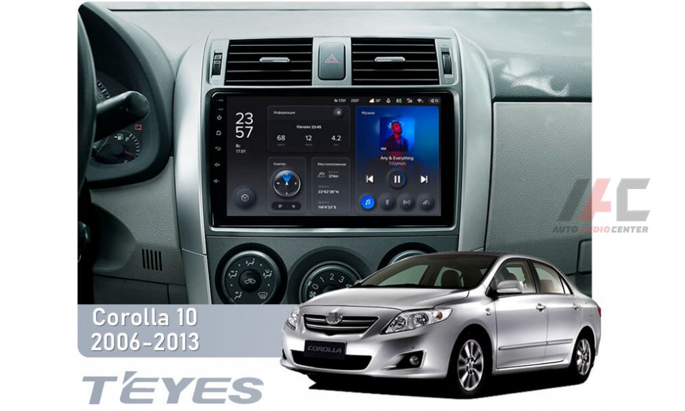 Штатная магнитола Teyes X1 2+32 Gb Toyota Corolla 10 E140 E150 2006 ...