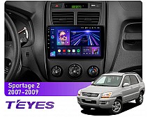 Штатна магнітола Teyes CC3L 4+32 Gb Kia Sportage 2 2007-2009 9"