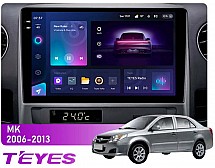 Штатна магнітола Teyes CC3 2k 6+128 Gb Geely MK 1 2006-2013 9"
