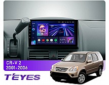 Штатна магнітола Teyes CC3L 4+64 Gb Honda CR-V 2 2001-2006 9"