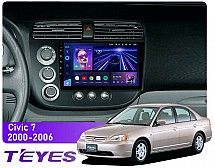 Штатна магнітола Teyes CC3L 4+64 Gb Honda Civic 7 2000-2006 9"