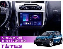 Штатна магнітола Teyes CC3 2k 6+128 Gb Seat Altea 5P (Left hand drive) 2004-2015 9"