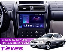 Штатна магнітола Teyes CC3 2k 4+64 Gb Lexus IS200 XE10 1999-2005 / Toyota Altezza XE10 1998-2005 9"